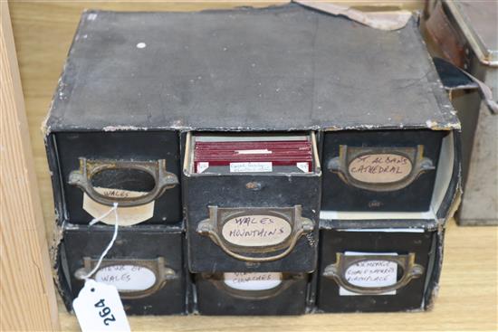 A cabinet of topographical magic lantern slides